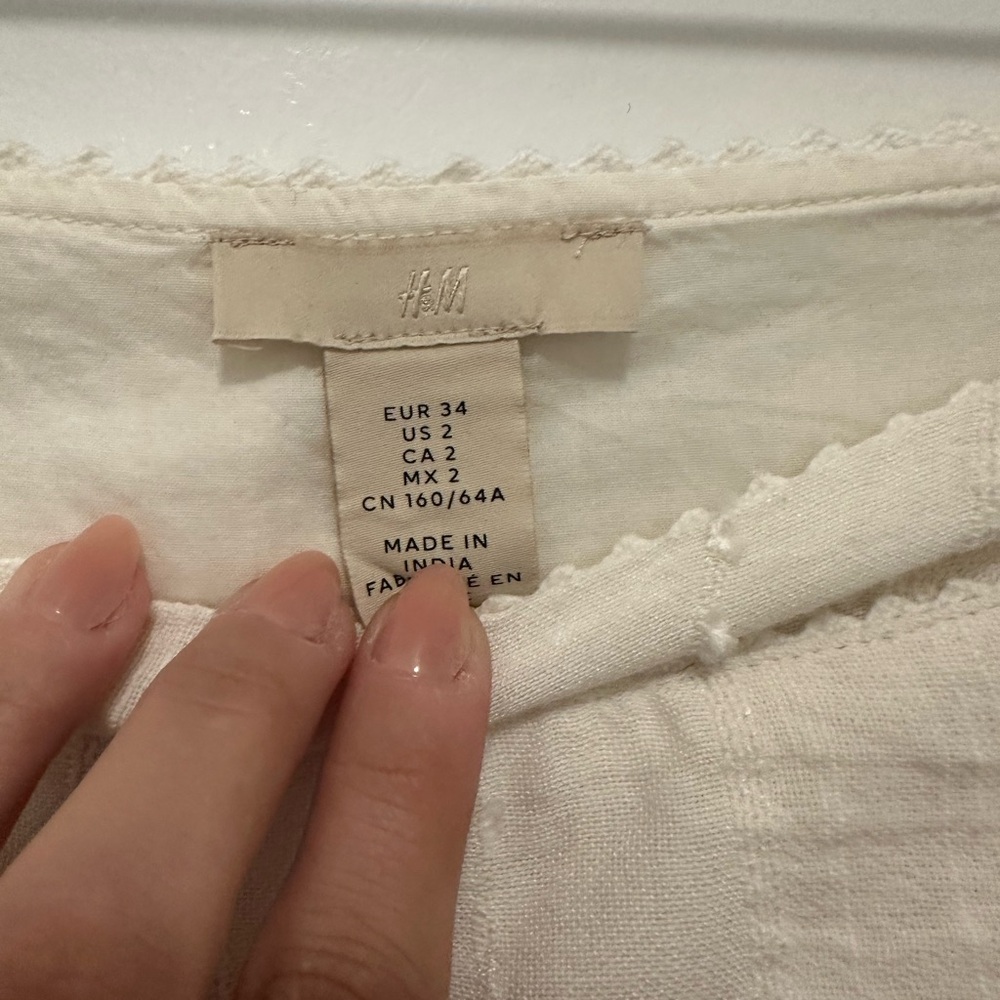 Cream Ruffled Mini Skirt - Picture 3 of 5